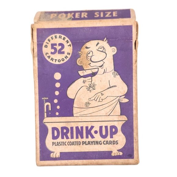 Yellowstone Distillery Other - Vintage 1940s Drink-Up Playing Cards Poker 52 Cards Complete Yellowstone Distill